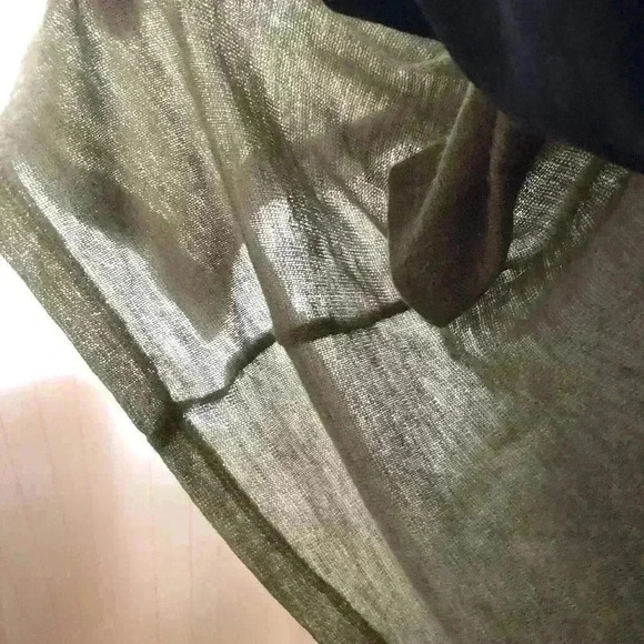 Eyeshadow Super Thin Light Front Buttons Olive Green? Cardigan Women Medium - Picture 4 of 8